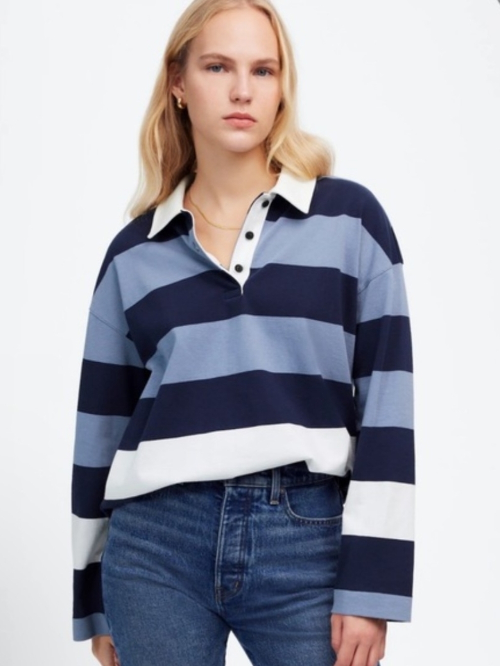 Madewell Rugby Long Sleeve Polo Shirt